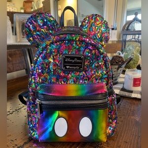 Rare Loungefly: Rainbow Sequins
